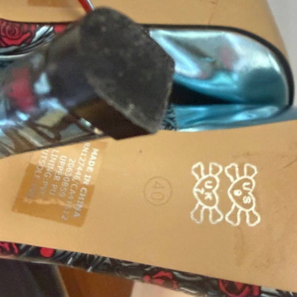 Blue Metallic Platform Heels Iron Fist - Picture 6 of 6